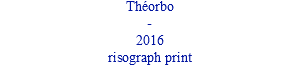 Théorbo - 2016 risograph print